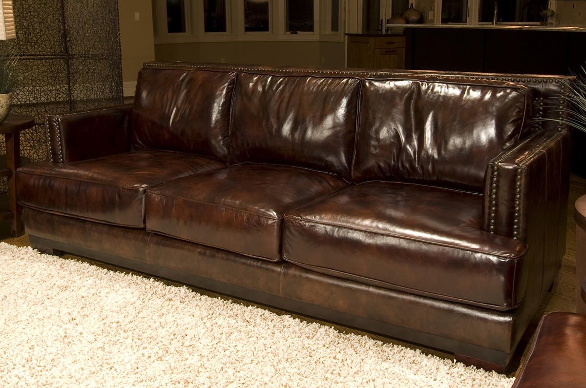 Emerson Leather Sofa ELEMENTS FINE HOME FURNISHINGS